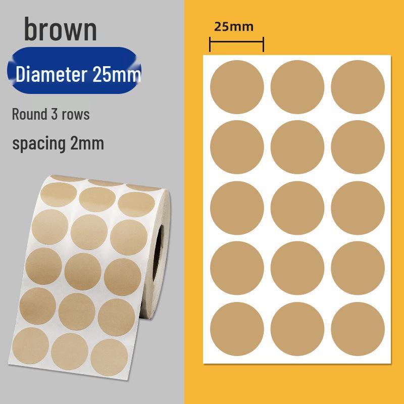 Color Coated Self-Adhesive Barcode Label Paper - Round Stickers In Various Sizes