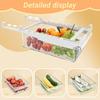 Undershelf Fridge Organizer,Extra-Deep Pull-Out Drawer for Cheese,Meat,and Produce,Ideal for Refrigerators Under 0.6",Send Goods from Local Warehouse