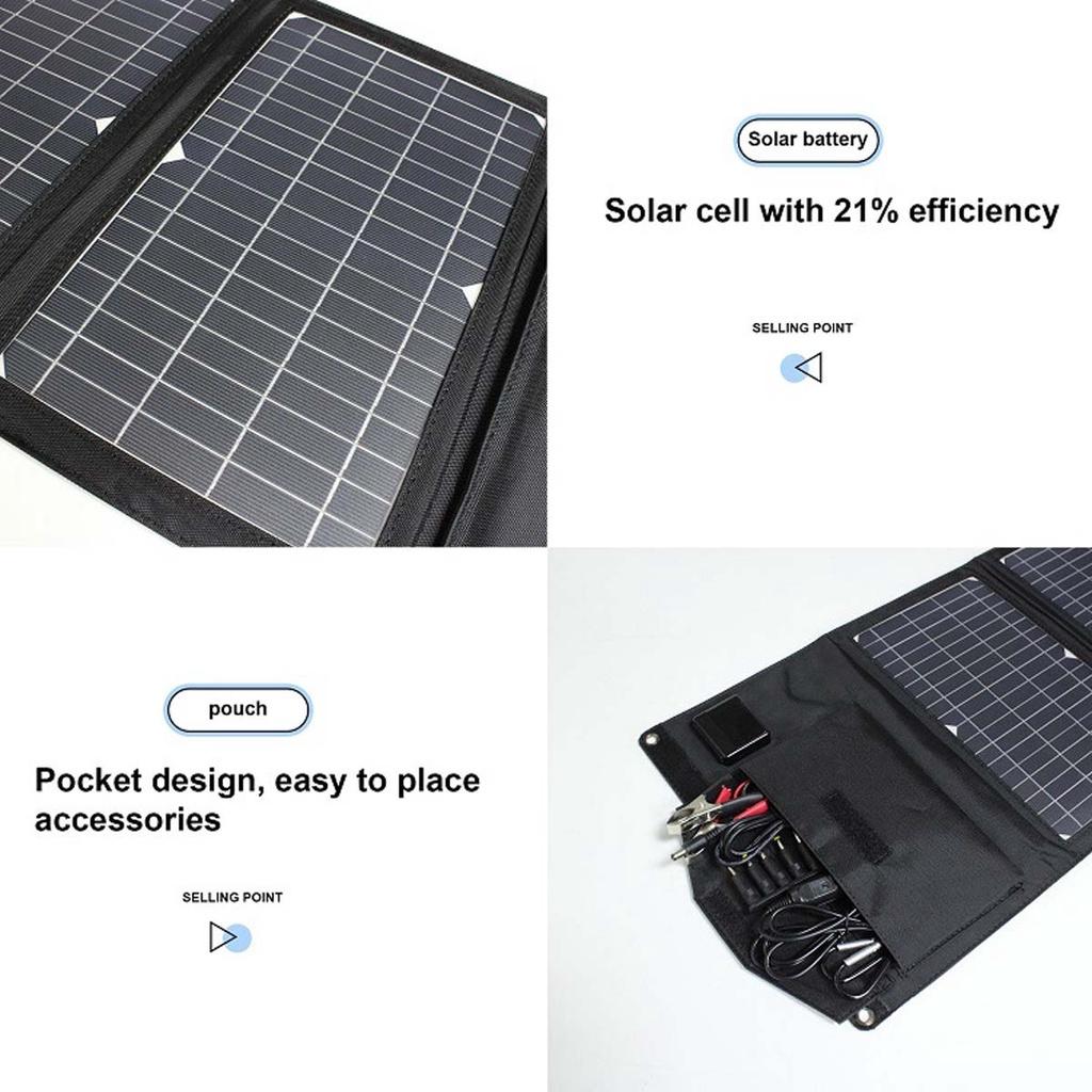28W 5V Outdoor Foldable Solar Panels Cell USB Portable Solar Smartphone Battery Charger for Tourism Camping Hiking