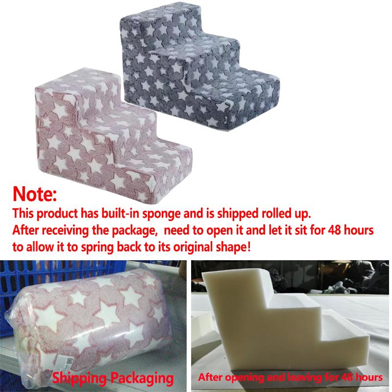 Pets Steps 3 Steps Secure Stairs Ramps Non-Slip Pets Star Steps for Protect Older Dogs Pets with Joint Pain Sofa Bed Ladde
