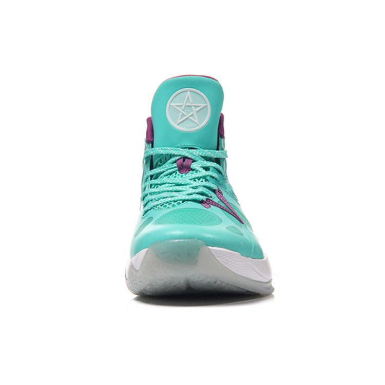 New LiNing SONIC 5 Shock Absorbers With Slip Resistant Features Mid Top Basketball Shoes Men's Fluorescent Light Green ABAM019-1