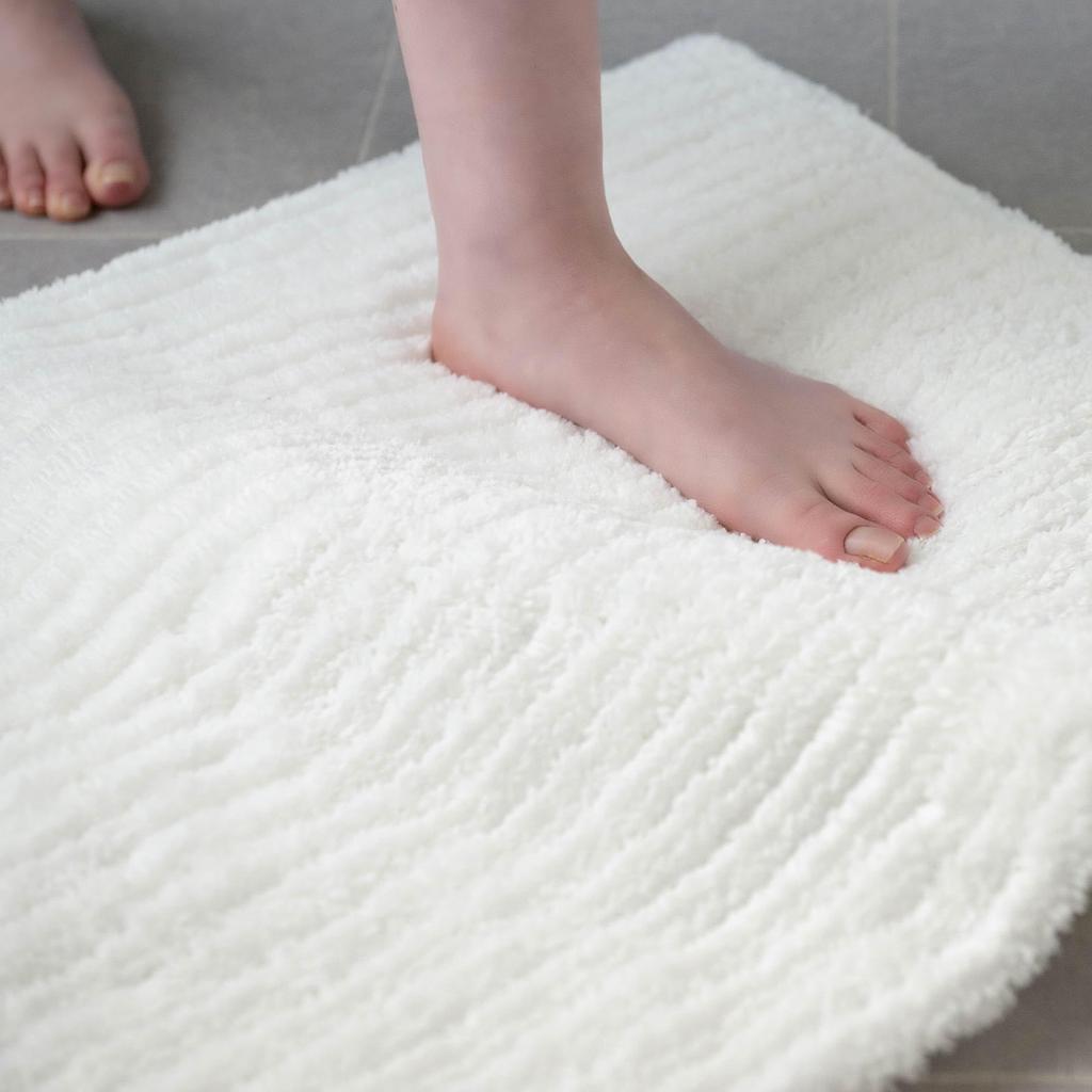 Senko Bath 40 X 60 11477 [M+home] Snow-like Mat, Approx. Cm, White,