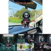 Cartoon Skull Car Ornament With Acrylic Construction For Halloween And Auto Accessories