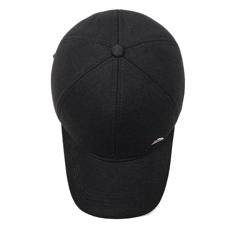 Autumn Winter Warm Cotton Cap Men's Windproof Coldproof Ear Protection Woolen Baseball Cap Outdoor Sports Cap
