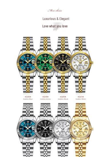Swiss Women's Fashion Luminous Quartz Watch - Simple, Waterproof, with Calendar for Female Students