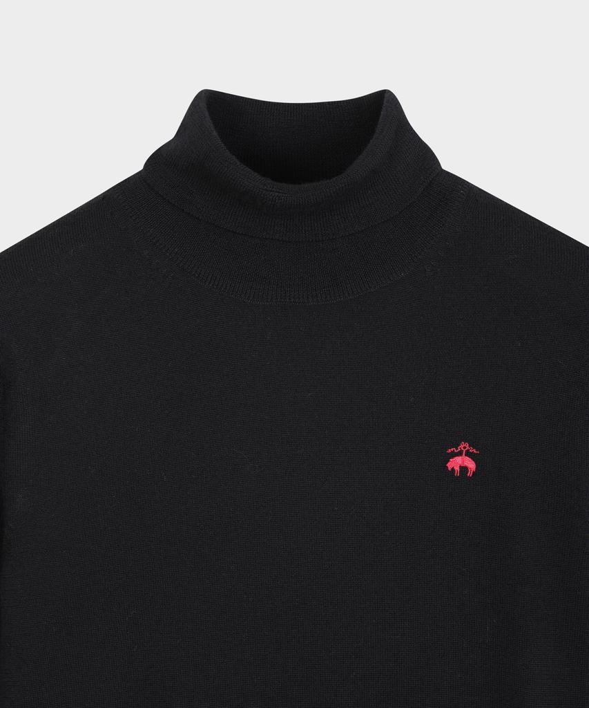 BROOKS BROTHERS [Women'S] Wool Solid Turtleneck (Black) (Bbwuwbg405)