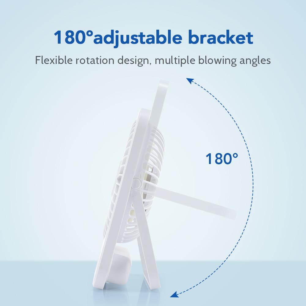 3in1 Desktop Fan Silent Small Fan 5 gear Ultra-Thin Strong Wind Handheld Fan Hanging Wall Fan USB Charge Summer Cooling Device