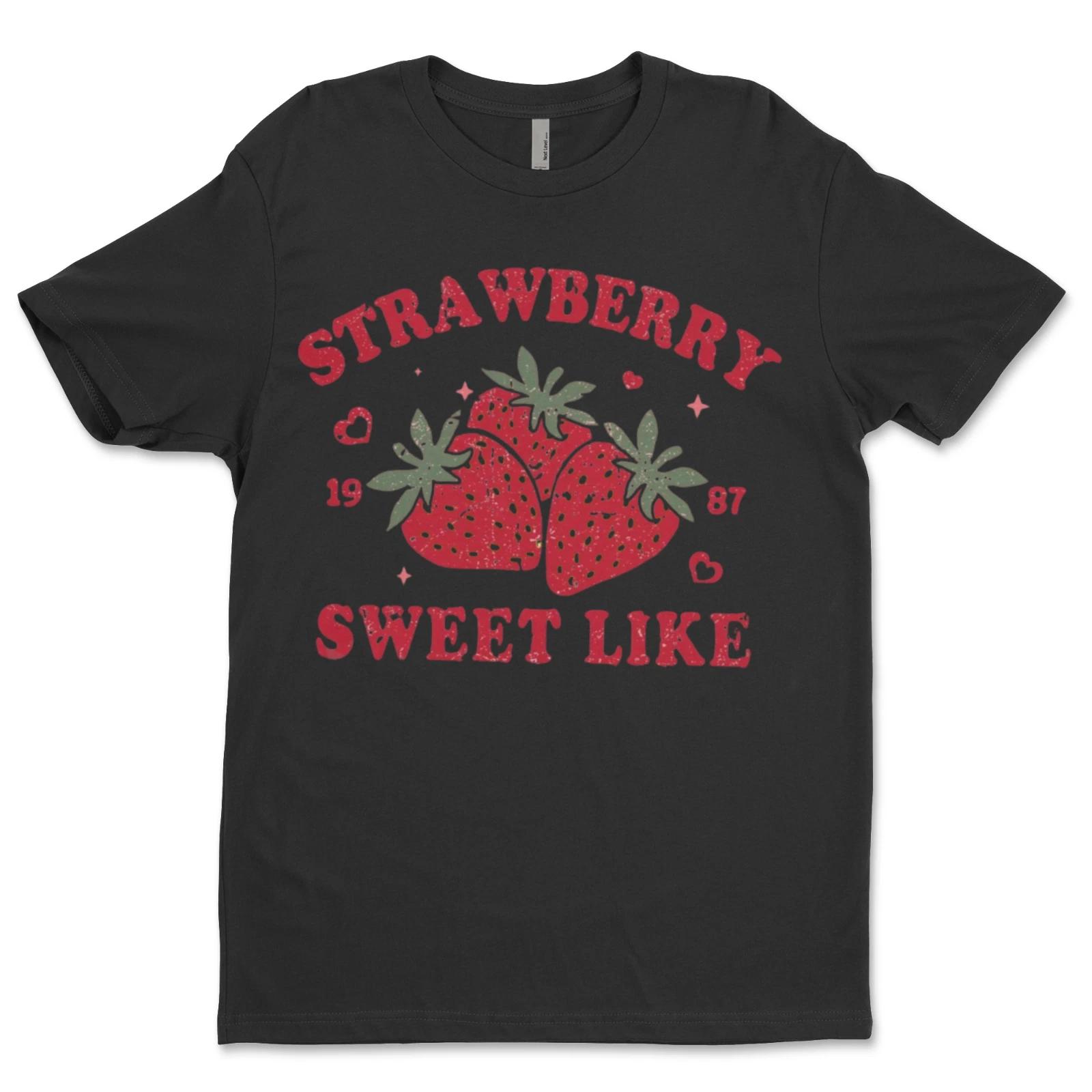 DTF Straberry/ Custom Unisex Soft Style T-Shirts, Next Level- Cotton L