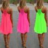 Sexy Women Spaghetti Strap Loose Sleeveless Summer Beach Chiffon Mini Dress