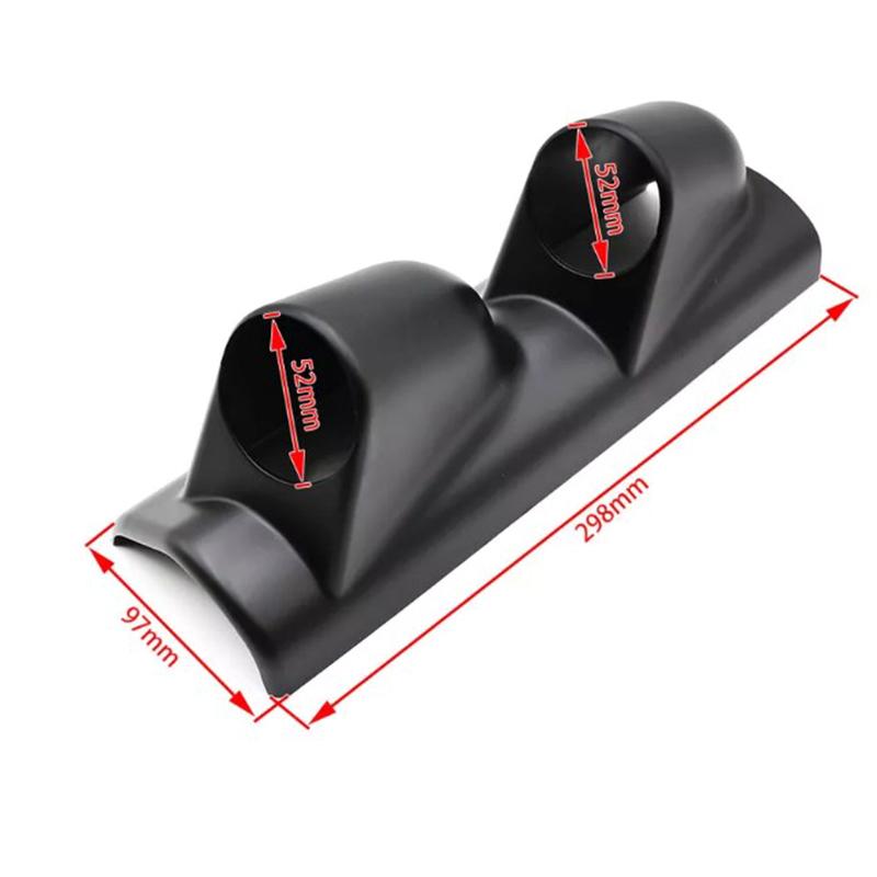 Μαύρο / ανθρακονήματα ABS Car A-Pillar Pod Gauge Holder Universal Fit Most Vehicle - Μόνο για Αριστεροτίμονα αυτοκίνητα