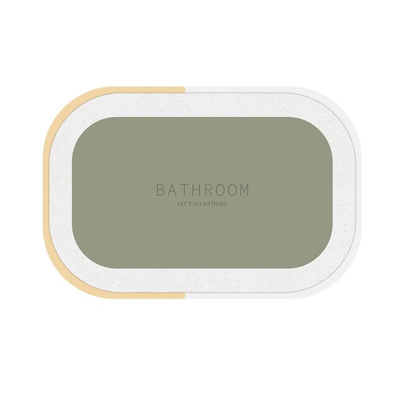 Diatom Mud Moisture-wicking Floor Mat Soft Pad Bathroom Door Foot Mat Bathroom Slip-resistant Mat Wash Basin Shower Home Mat
