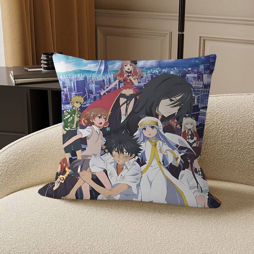 Anime A Certain-Magical-Index Kissen Anime Kissen Sofa Bett Kopfkissenbezug Kissenbezug 45x45 Cm Mode