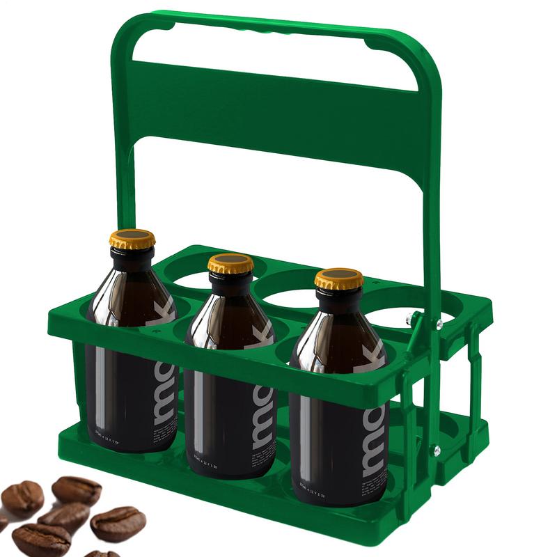 Cup Organizer Beer Bottle Carrier Drink Caddy Holder Bar Beverage Display Basket 6 Pack Wine Rack Durable Foldable Reusable