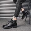 Luxuriöse, hochwertige High-Top-Schuhe, Martin-Stiefel, rutschfeste Werkzeugstiefel, Motorradstiefel, Trend-Retro-Schnürschuhe für Herren