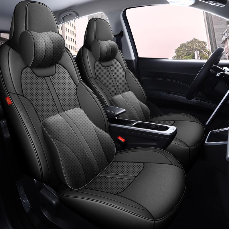 Universal Neta V Perforated Leather Car Seat Cushion, All-Season, Fully Enclosed, Custom Fit