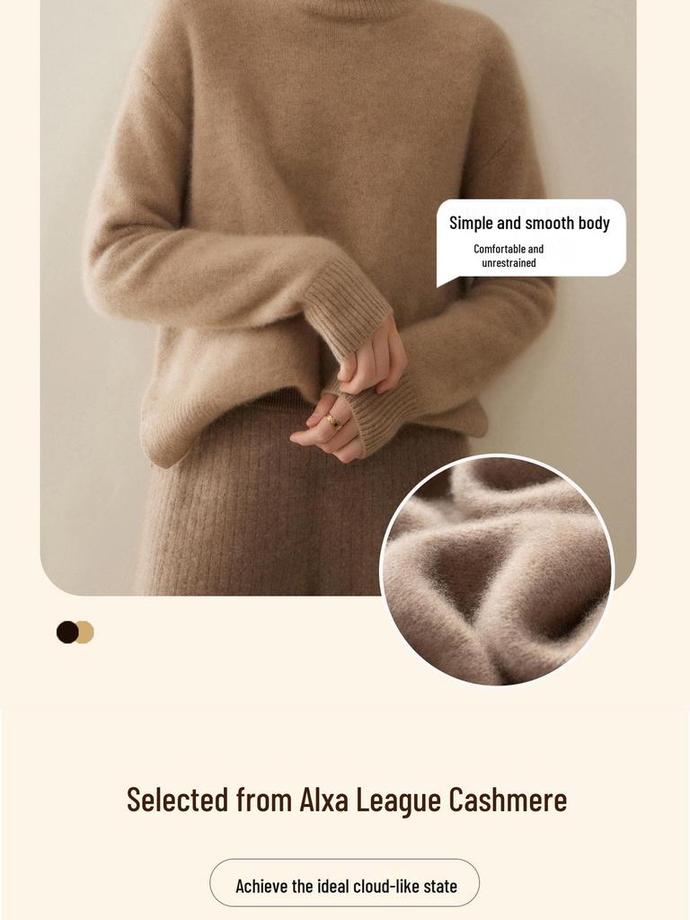 Women's Classic Cashmere Half-High Neck Knitwear