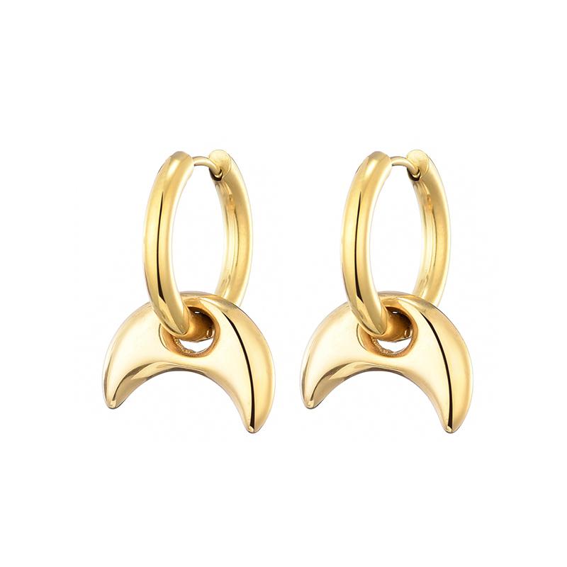 Classic Stainless Steel Heart Star Hoop Earrings For Women Punk Hip Hop Gold Silver Color Y2K Jewelry Female Earrings Oorbellen
