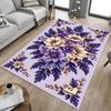 1PC Floral Pattern Non-Slip Floor Carpet Compatible for Office&Living Room&Bedroom&Dining Room - Flat-Weave Machine-W309