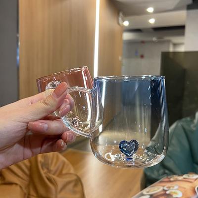 Kreativní milostné sklenice s gradientem, erotické pro páry, hřejivý hrnek na srdce, na mléko, džus, kávu, sklenice na vodu, kávové hrnky, sklenice na pití, dárek