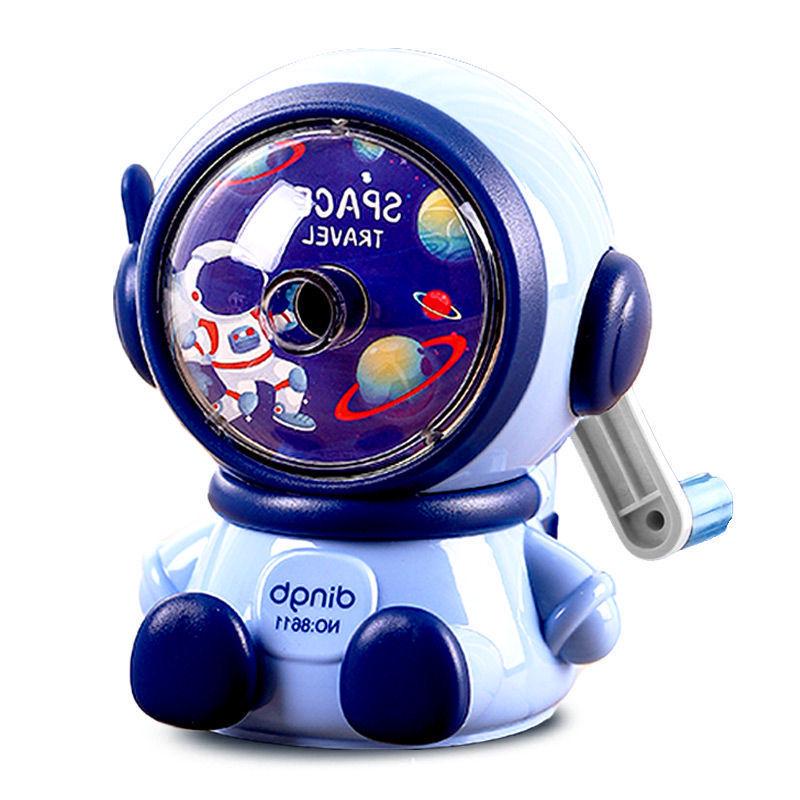Creative Astronaut Hand-Cranked Pencil Sharpener for Students - Cartoon Design