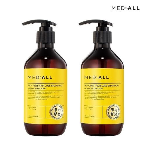 MED:ALL Scalp Cleansing, Hair Loss, Dandruff Relief, Mildly Acidic Shampoo 300ml, Woody Herbal Fragrance x2_630774