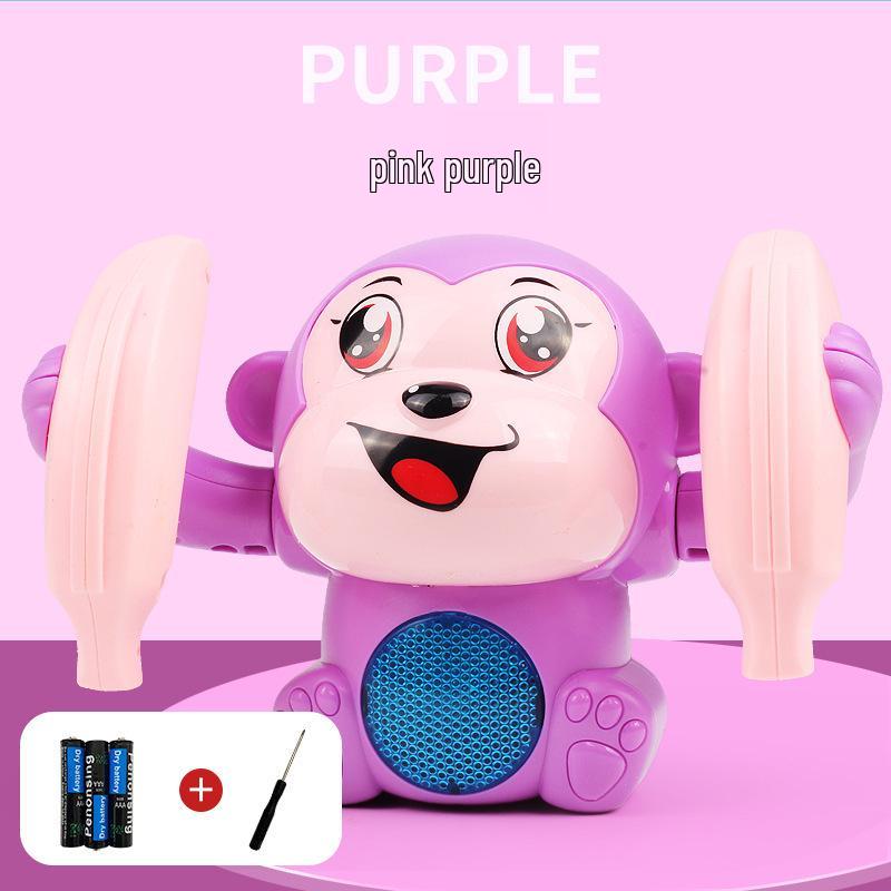 Electric Rolling Monkey Toy with Lights & Music for Early Childhood Education