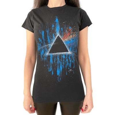 Womens/Ladies Dark Side Of The Moon Splattered T-Shirt