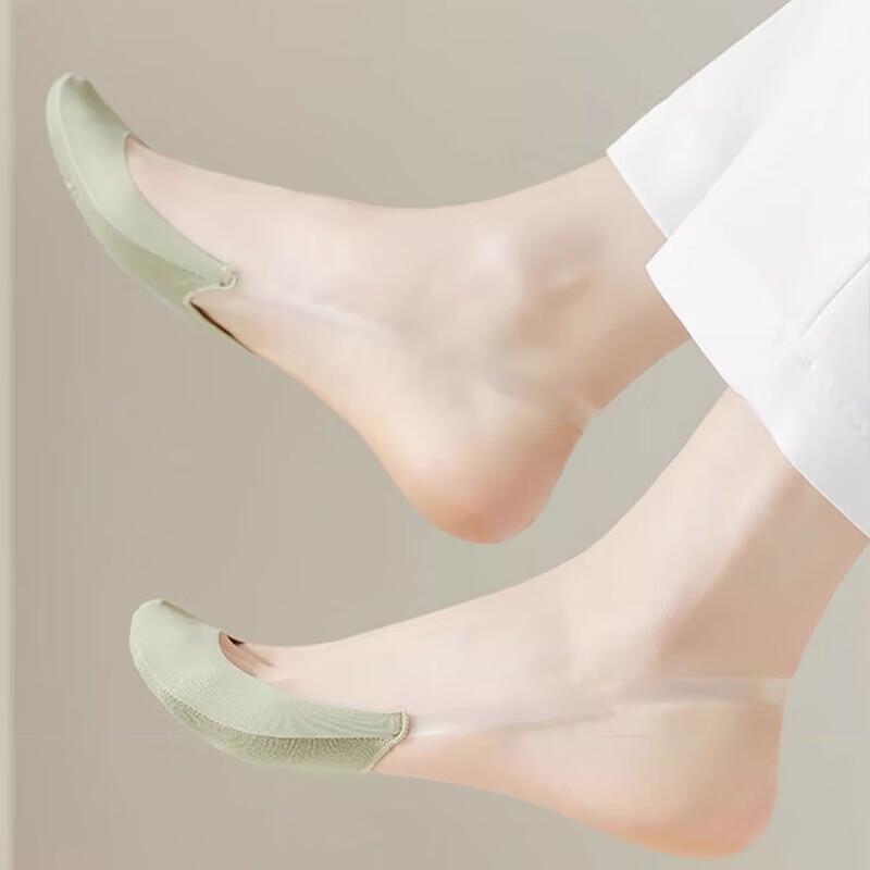 Langsha Women's Breathable Anti-Slip Half-Palm Invisible Liner Socks