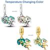 Copper Chameleon Charms Bead Zirconium Golden Love Mom Gift Cute Pets Pendants Fit Original Bracelet Diy Jewelry