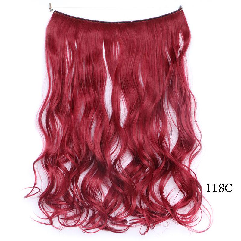 Luxurious Women Hair Extensions Long Wavy Synthetic Hairpiece 45cm For Effortless Elegance