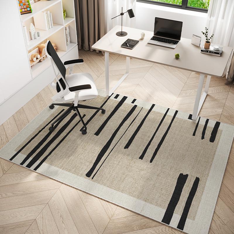 VIKAMA Modern Minimalist Study Room Carpet, Non-slip Bedroom Dressing Table Mat, Office Gaming Chair Mat, Home Decoration