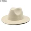 All-match Fedora Hat  Autumn Winter Felt Jazz Hats for Women Men Boy Girls Child Hats Formal Wedding Decorate Panama Cap