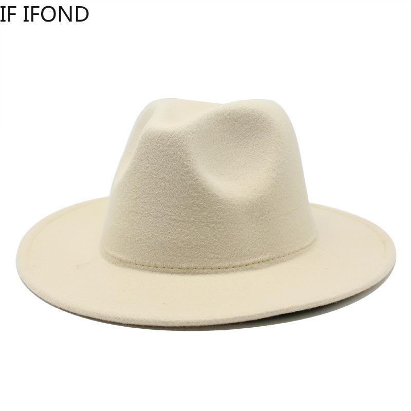 All-match Fedora Hat  Autumn Winter Felt Jazz Hats for Women Men Boy Girls Child Hats Formal Wedding Decorate Panama Cap