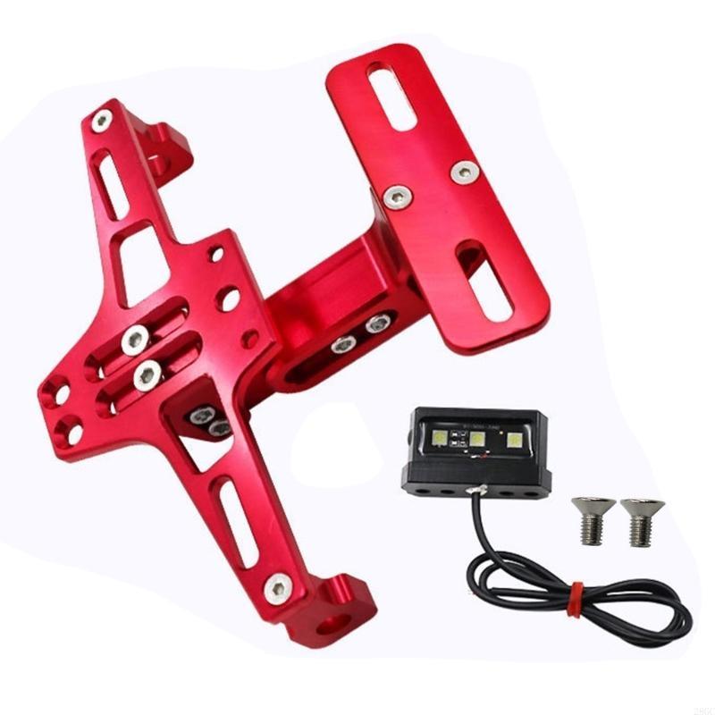 28GC Adjustable Angles Motorcycle License Plate Frame with Built In LED Light set