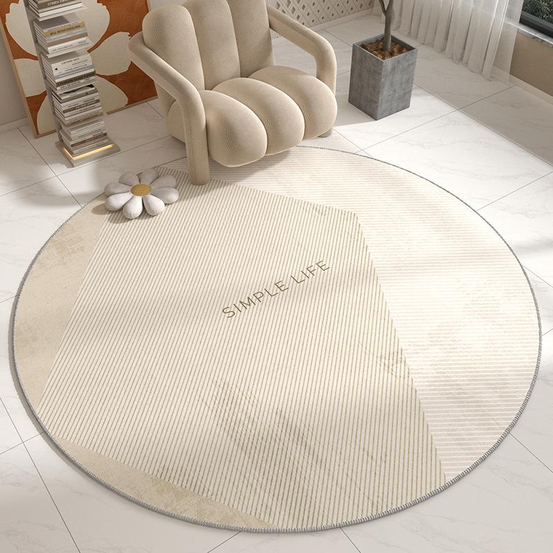 Wabi-Sabi Round Carpet Non-Slip Living Room Bedroom Floor Mat Study Office Swivel Chair Mat Home Decoration