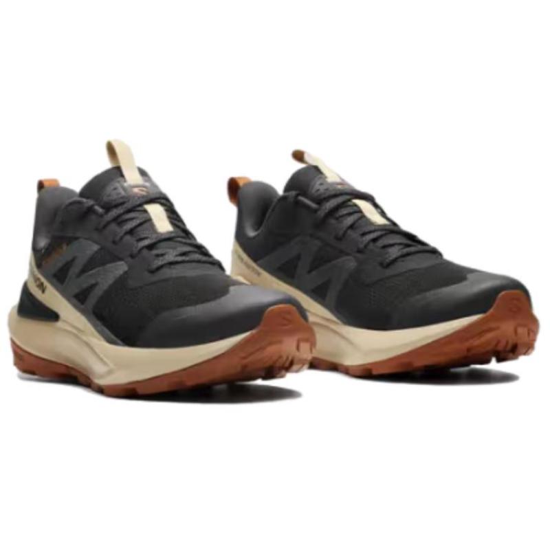 SALOMON Elixir Waterproof And Breathable Low top Hiking Shoes Men's Black Beige Sneakers 475604