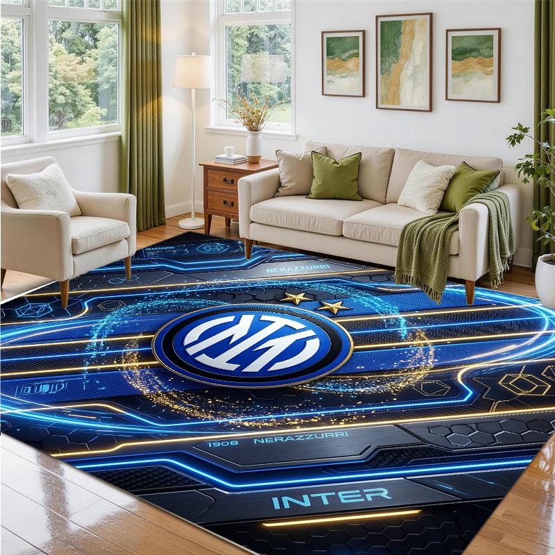 Borussia Dortmund Design Crystal Velvet Rug Soft Decorative Mat for Bedroom Entrance
