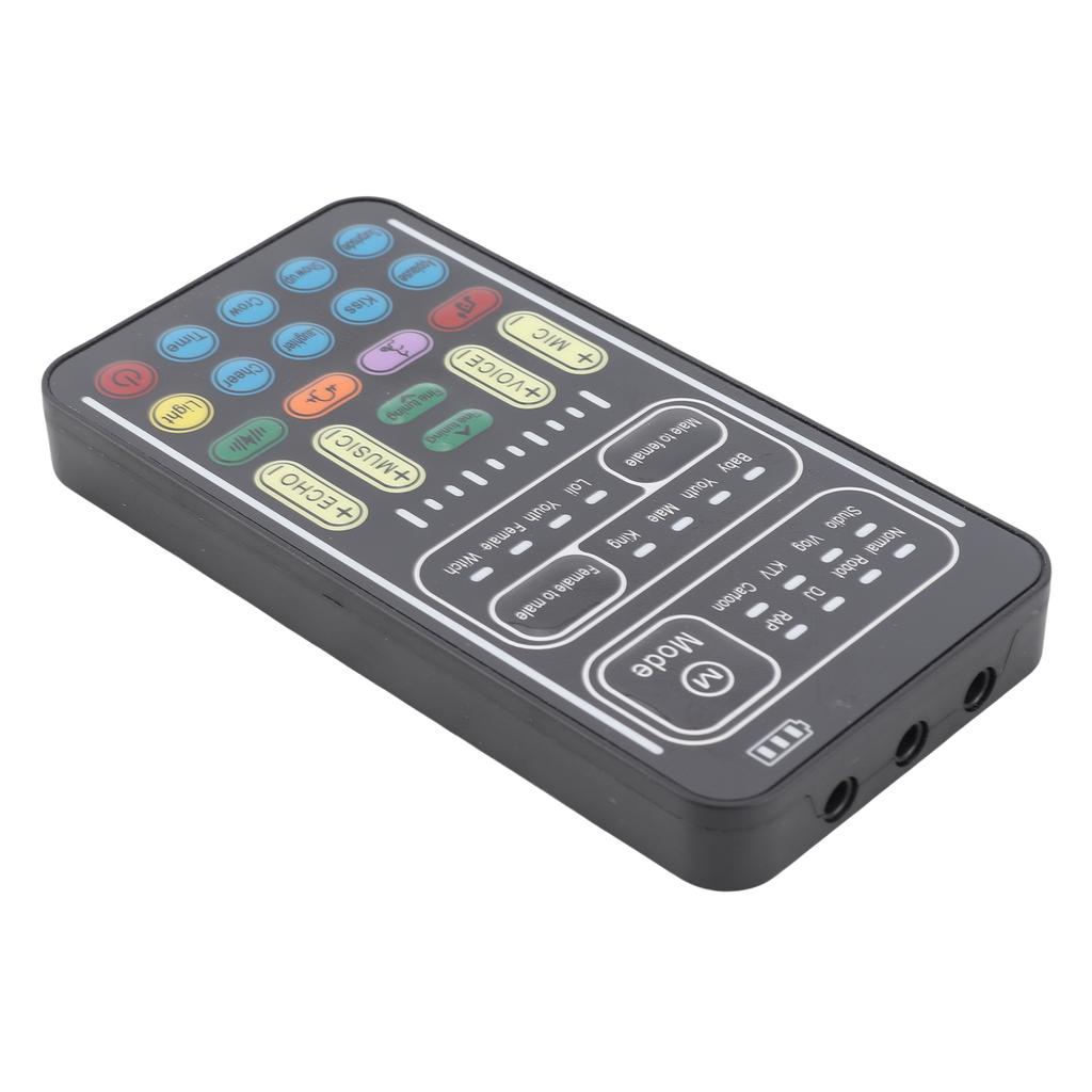 I9 Voice Changer Set Multifunction Portable Recording Mini Sound Card for Game Anchor Recording Computer English Version