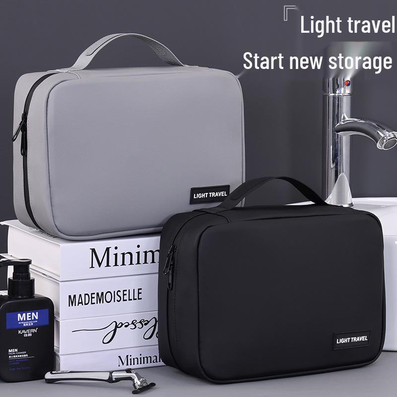 Luxus-Kulturtasche für Herren, Wasserdicht, Nass-/Trockentrennung, Ideal für Reisen, Großes Fassungsvermögen, Tragbar, Aufbewahrung für Make-up & Pflege