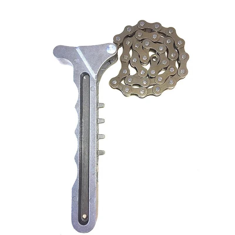 Universal Oil Chain Wrench  Fuel Filter Filters Remover Tool Car Engine Torque Grip Spanner Plier