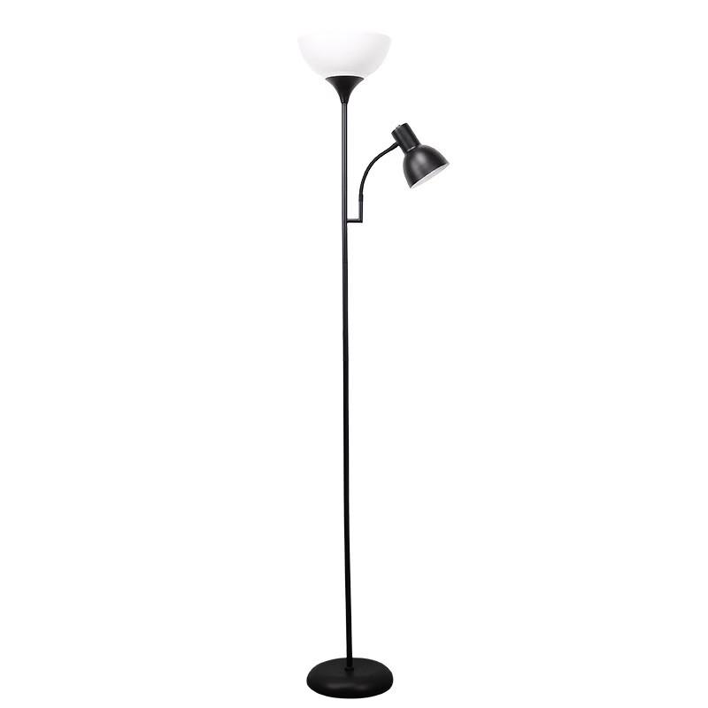 Modern Minimalist Double-Head Floor Lamp with Reading Light