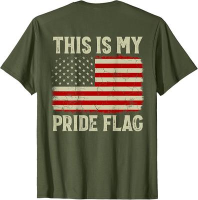 Dies ist meine Pride Flag 4. Juli Patriotische USA Flagge AUF DEM RÜCKEN Unisex T-Shirt