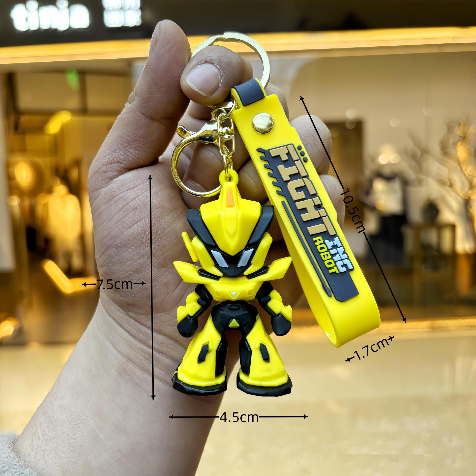 

Anime New Gundam Keychain Fashion Jewelry Resin Action Figures PVC Key Ring Bag Pendant 8cm