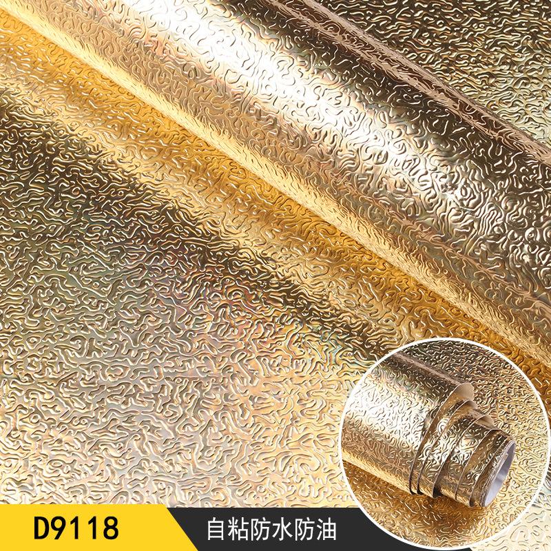 Kitchen Oil-proof Waterproof Stickers Anti-fouling High-temperature Aluminum Foil Self-adhesive Wallpaper Stove Cabinet Stickers
