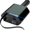 120W Retractable 1-to-3 Fast Car Charger