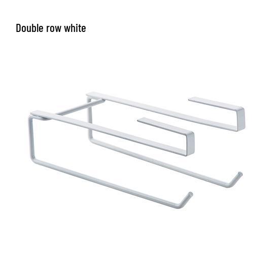 Punch-Free Double Rod Kitchen Towel and Wrap Rack
