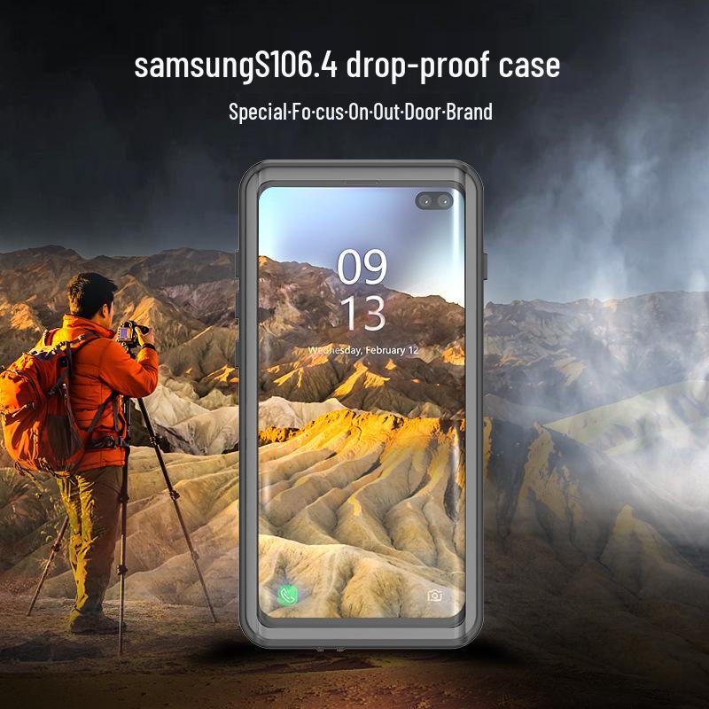 Red Pepper Anti-Slip Diving Protective Case with Fingerprint Unlock for Samsung S10/S10 Plus