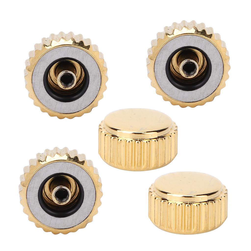 5pcs Steel Watch Crown Watch Head Repairing Parts Replacement Accessories Set Gold5.5mm   0.22in