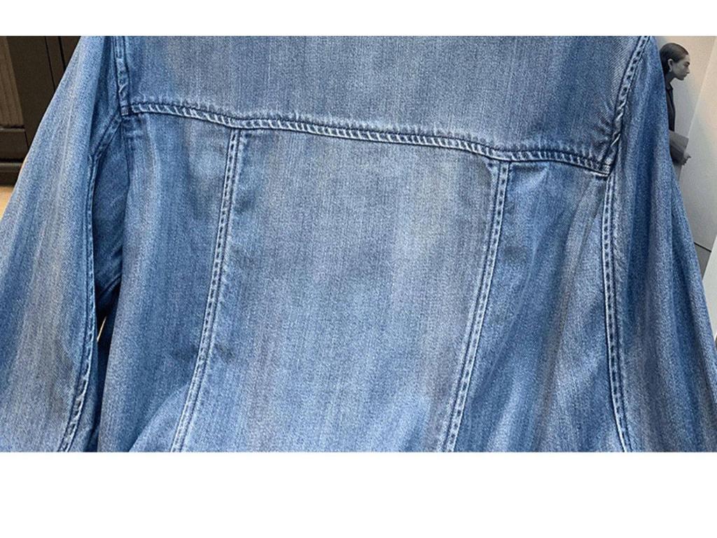 Women's Spring High-End Acetate Denim Long Sleeve Slim Fit Shirt