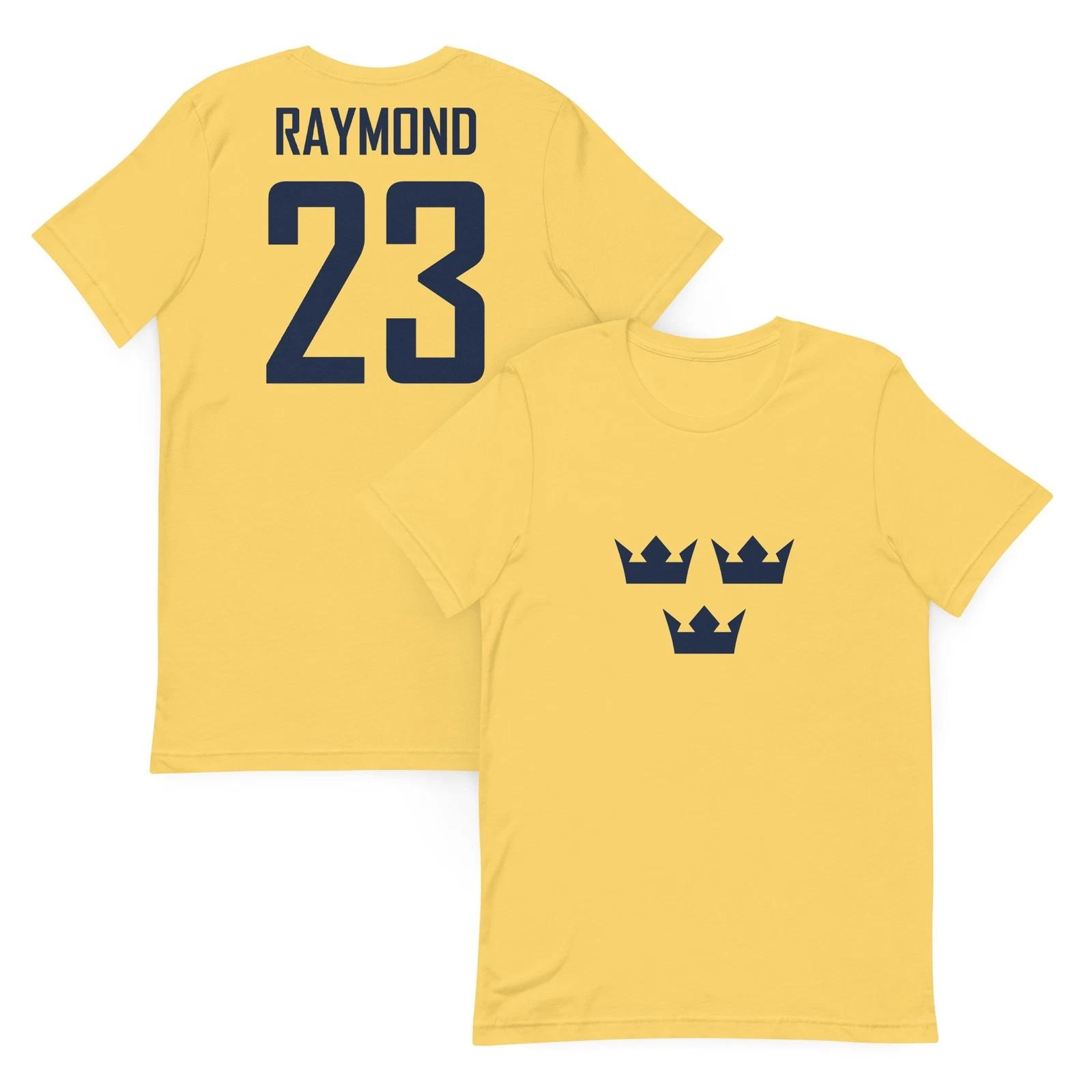 Lucas Raymond #23 Team Sweden Hockey Jersey Shirt Olympics World Cup 4XL